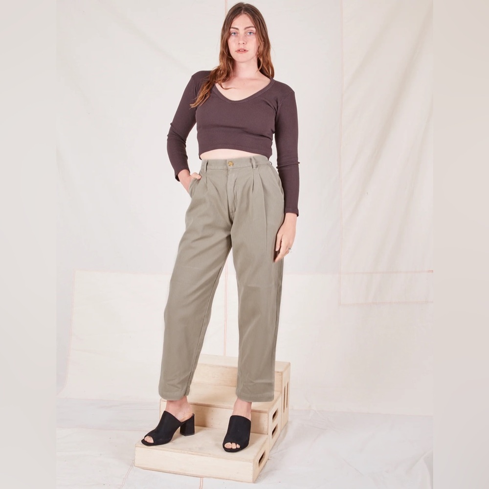 big bud press grey trousers